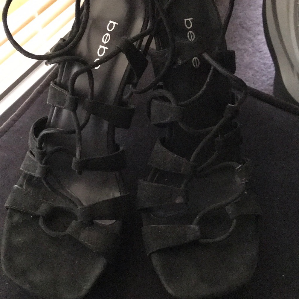 Bebe Black Sandals